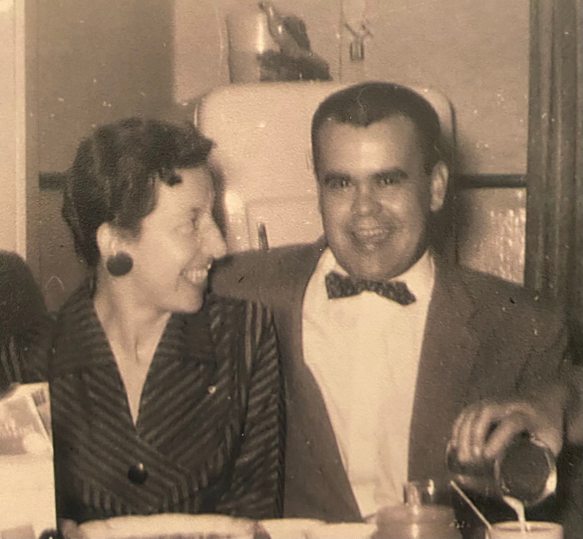 Roger telling a story at dinner